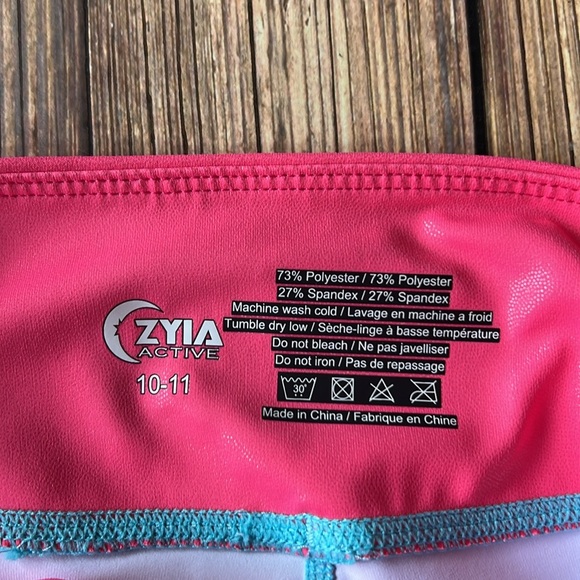 Zyia Girls Pink & Blue Ombré Leggings 10-11 - Picture 6 of 6